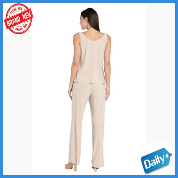 3-Piece Sequin Lace Pantsuit Set with Wide Leg Trousers for Formal Events - Picture 4 of 7
